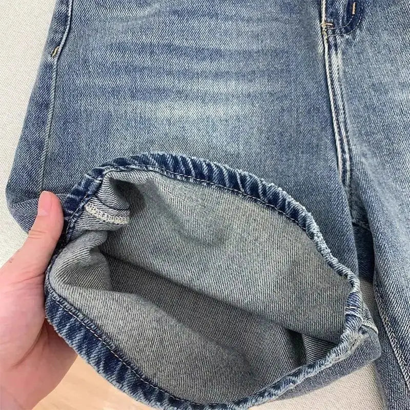 High-Waist Denim Jorts
