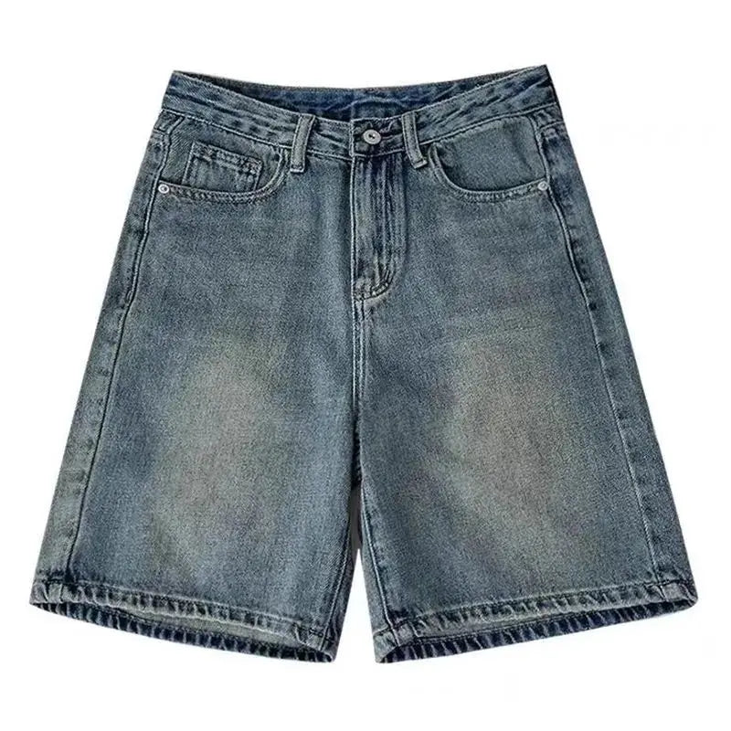 High-Waist Denim Jorts